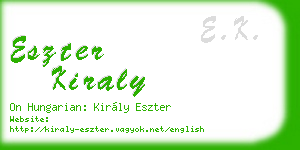 eszter kiraly business card